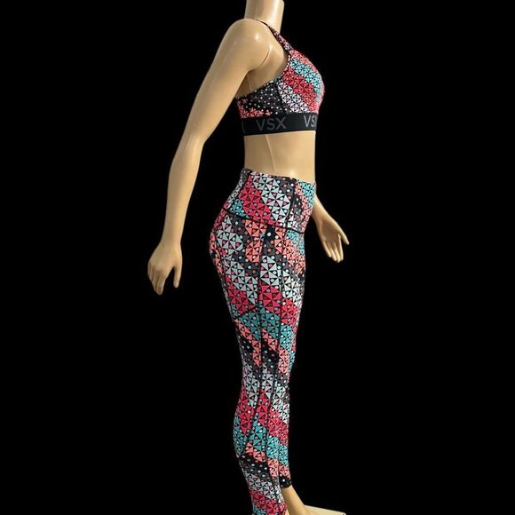 Victoria Secret Sports Set knockout Tight S & Matching Player Bra multicolor M - Picture 4 of 7